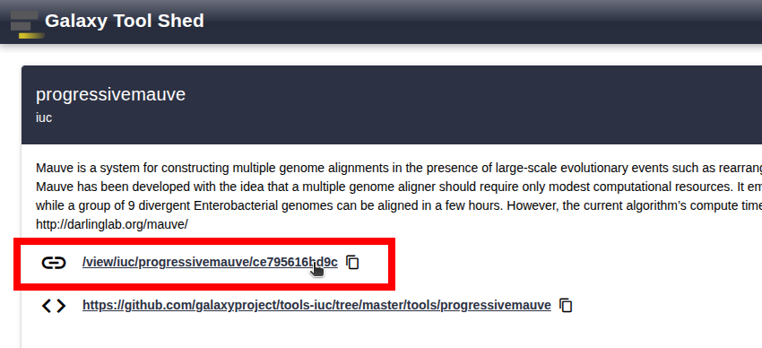 Toolshed help screenshot